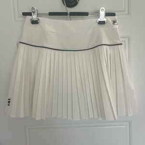 Fila Women's Cream Pleated Skater Skirt